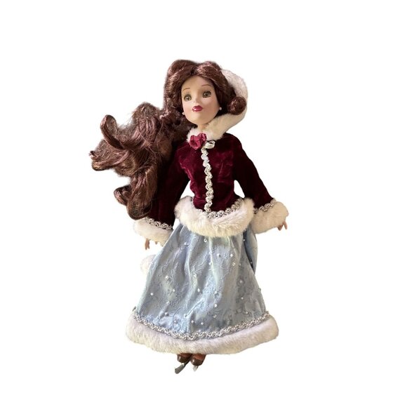 Disney Other - Disney Princess Brass Key Skater Belle Porcelain Doll 12" Collectible